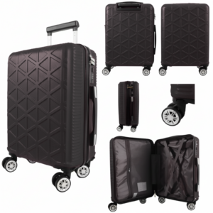 T-HC-US-1829 BLACK CABIN-SIZE EASYJET TRAVEL TROLLEY SUITCASE
