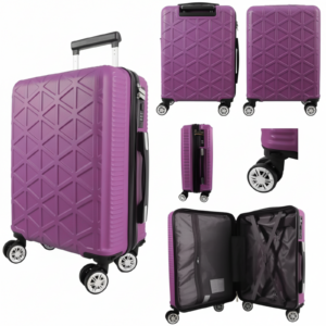 T-HC-US-1829 DARK PURPLE CABIN-SIZE EASYJET TRAVEL TROLLEY SUITC