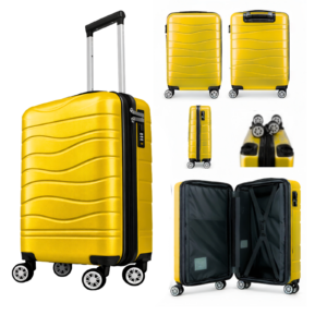 T-HC-US-1626 YELLOW RYANAIR UNDERSEAT CABIN-CASE TRAVEL TROLLEY