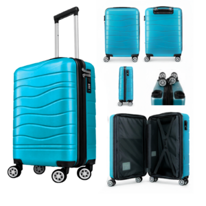 T-HC-US-1626 TEAL RYANAIR UNDERSEAT CABIN-CASE TRAVEL TROLLEY