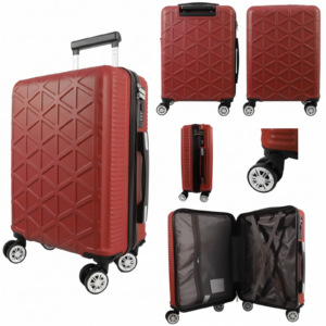 T-HC-CABIN-2029 BURGUNDY CABIN-SIZE TRAVEL TROLLEY