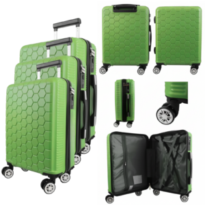 T-HC-30 LIME GREEN SET OF 3 TRAVEL TROLLEY SUITCASE