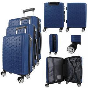 T-HC-30 NAVY SET OF 3 TRAVEL TROLLEY SUITCASE