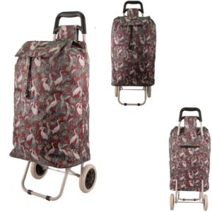 MS-001 RED TWO WHEEL SHOPPING CART CRANE PATTERN